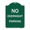 Signmission Designer Series No Overnight Parking, Green & White Aluminum Sign, 18" x 24", GW-1824-23832 A-DES-GW-1824-23832 - alternate 1